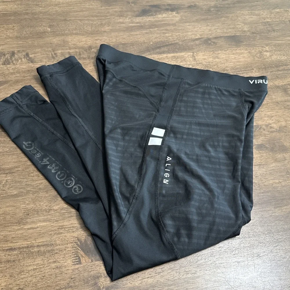 Mens Virus Compression Performance Pants Spandex Tights Black Align XL X-Large - Picture 9 of 9